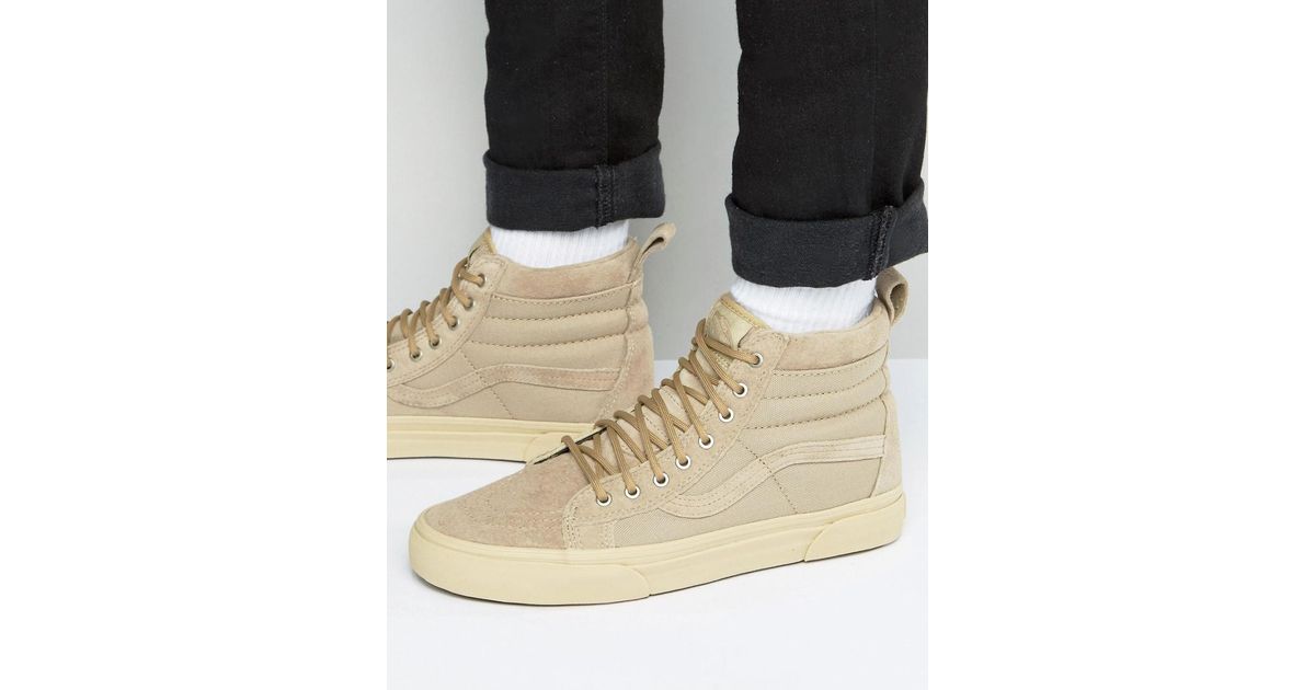 vans sk8-hi mte trainers in beige va33txlr5 vans sk8-hi mte trainers in beige va33txlr5