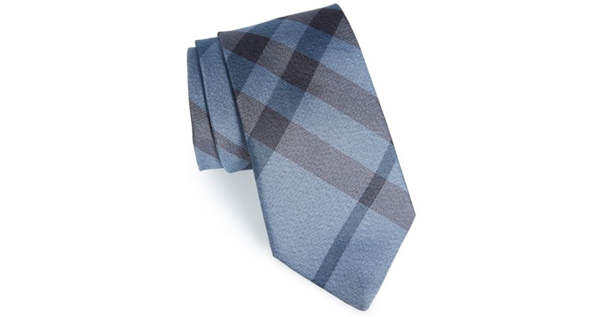 burberry blue check tie