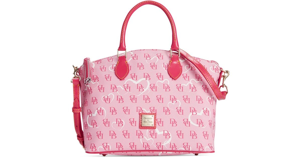 dooney and bourke pink signature handbags