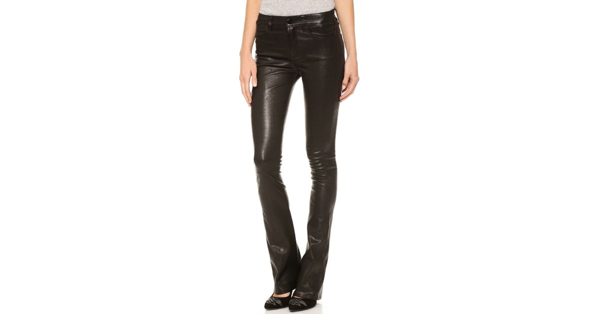 leather bootcut pants