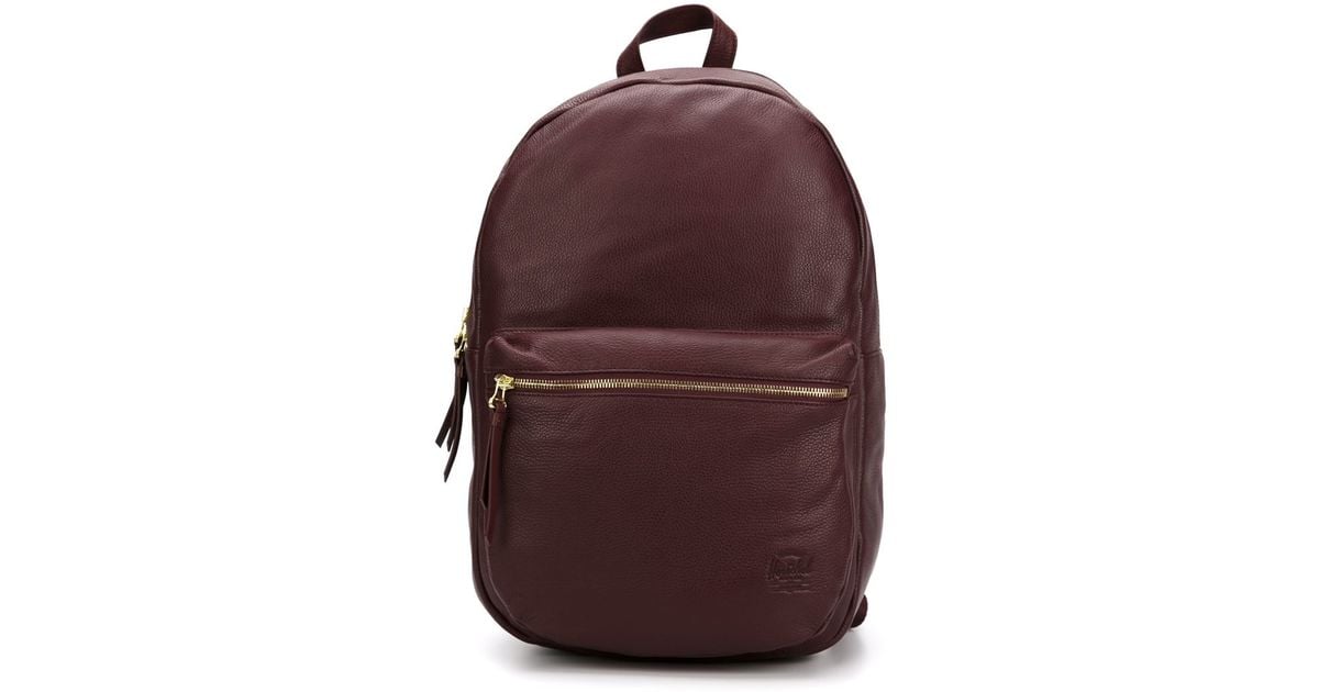 Red Leather Backpack Men's