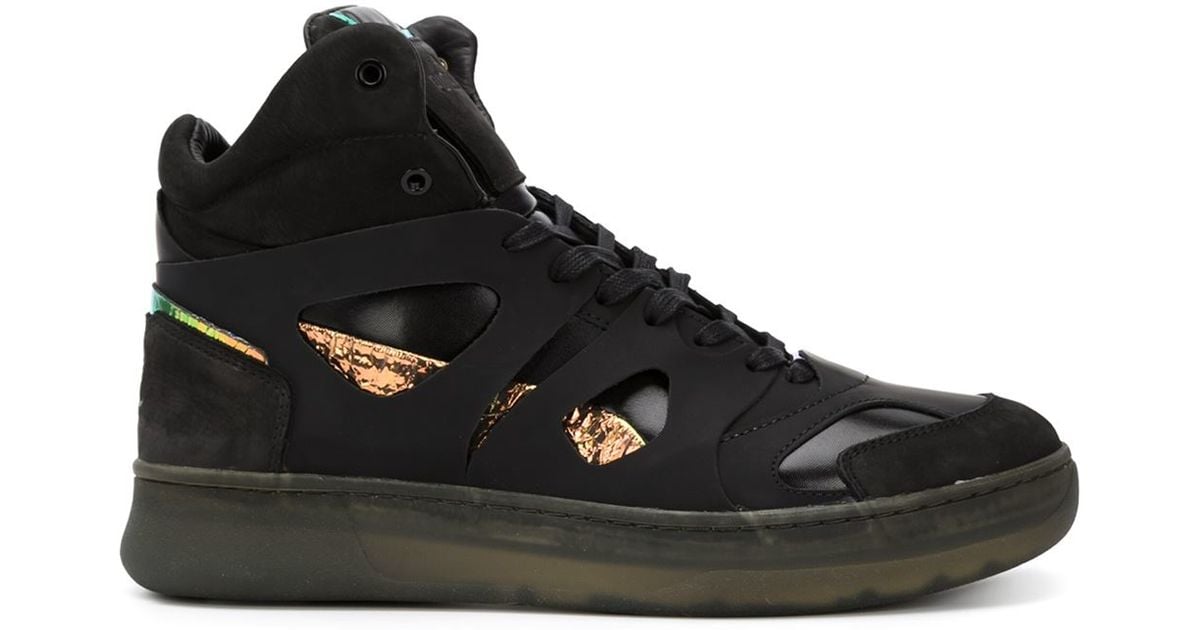 Alexander mcqueen x puma Move Leather and Mesh HighTop Sneakers in