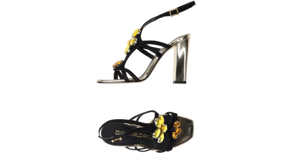 Giancarlo Paoli Sandals in Black Lyst