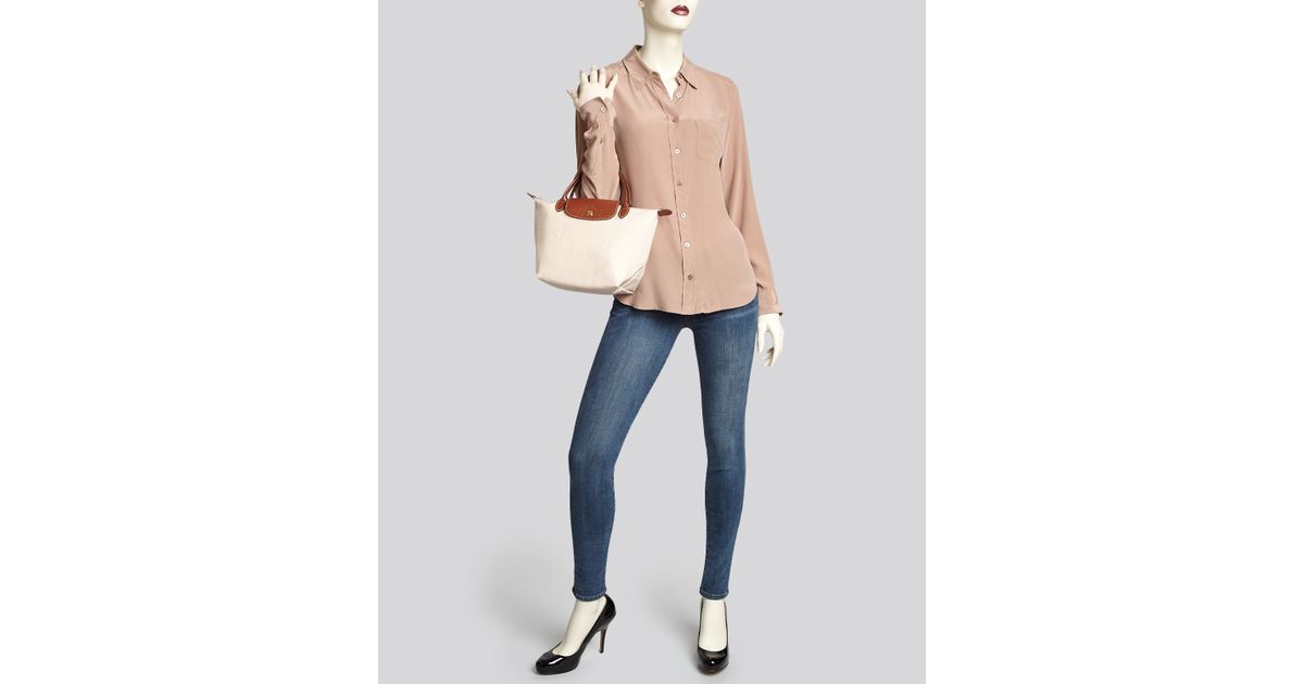 Lyst Longchamp Le Pliage Mini Tote In White