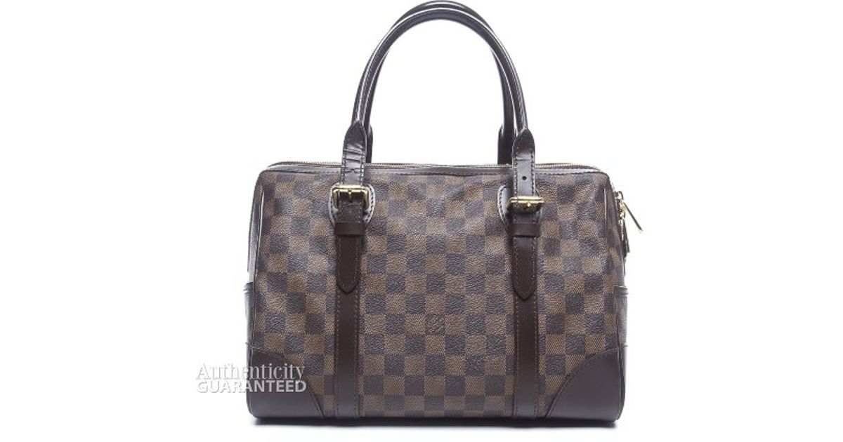Lyst Louis Vuitton Pre Owned Damier Ebene Berkeley Bag In Brown