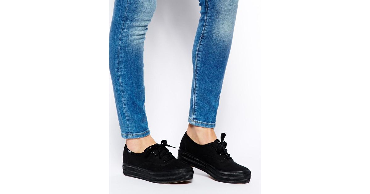 Keds Champion Triple Black Core Plimsoll Trainers keds champion canvas Schuhe, Keds Sneaker »Triple Metallic