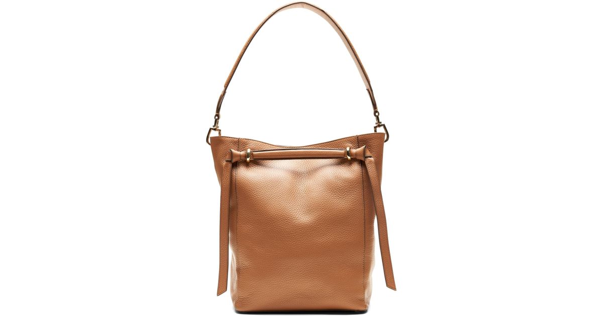 Lyst Banana Republic Italian Leather Large Bucket Bag In Brown
