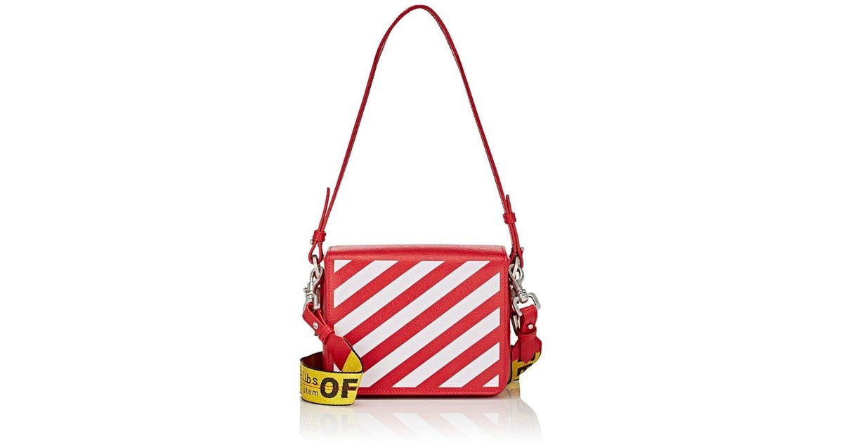 Lyst OffWhite C/O Virgil Abloh Striped Texturedleather Shoulder Bag