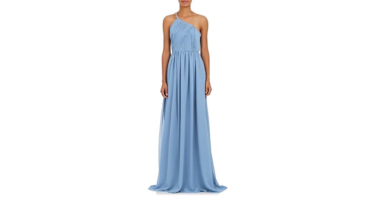 Lanvin Embellished Silk Oneshoulder Gown in Blue Lyst