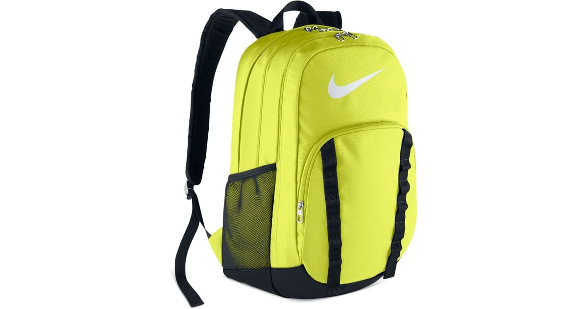 nike neon yellow backpack