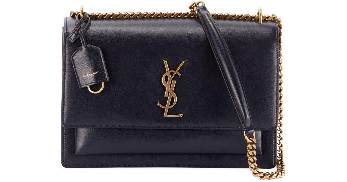 Lyst Saint Lau Sunset Large Monogram Ysl Crossbody Bag In Black