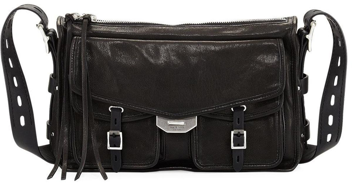 field leather messenger bag rag & bone