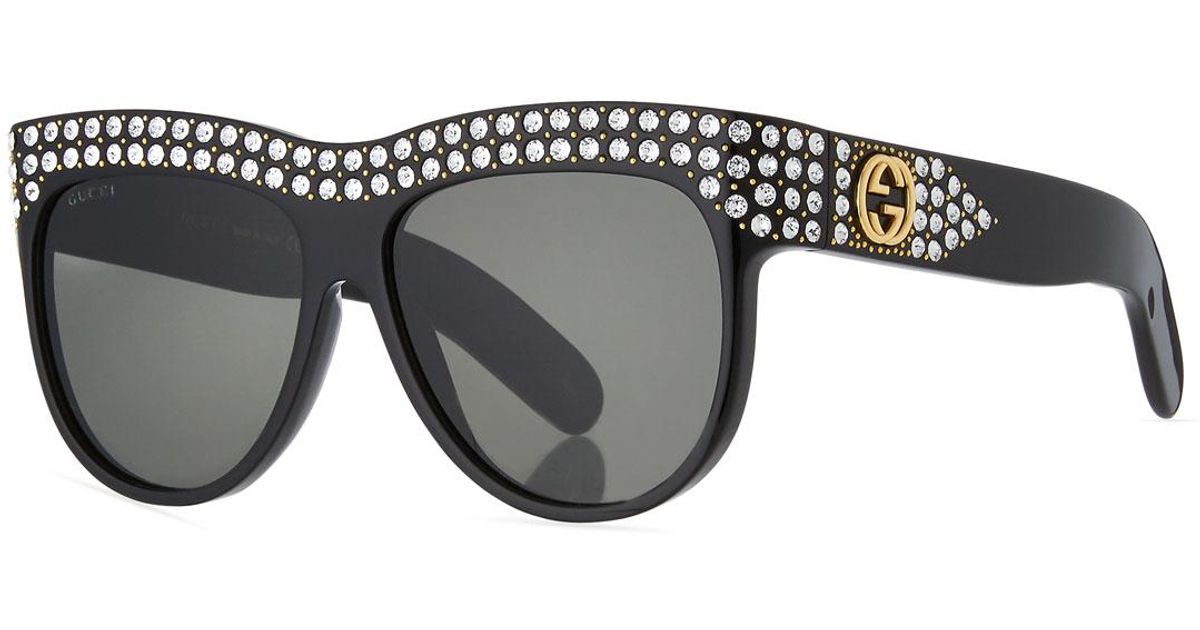gucci sunglasses with swarovski crystals