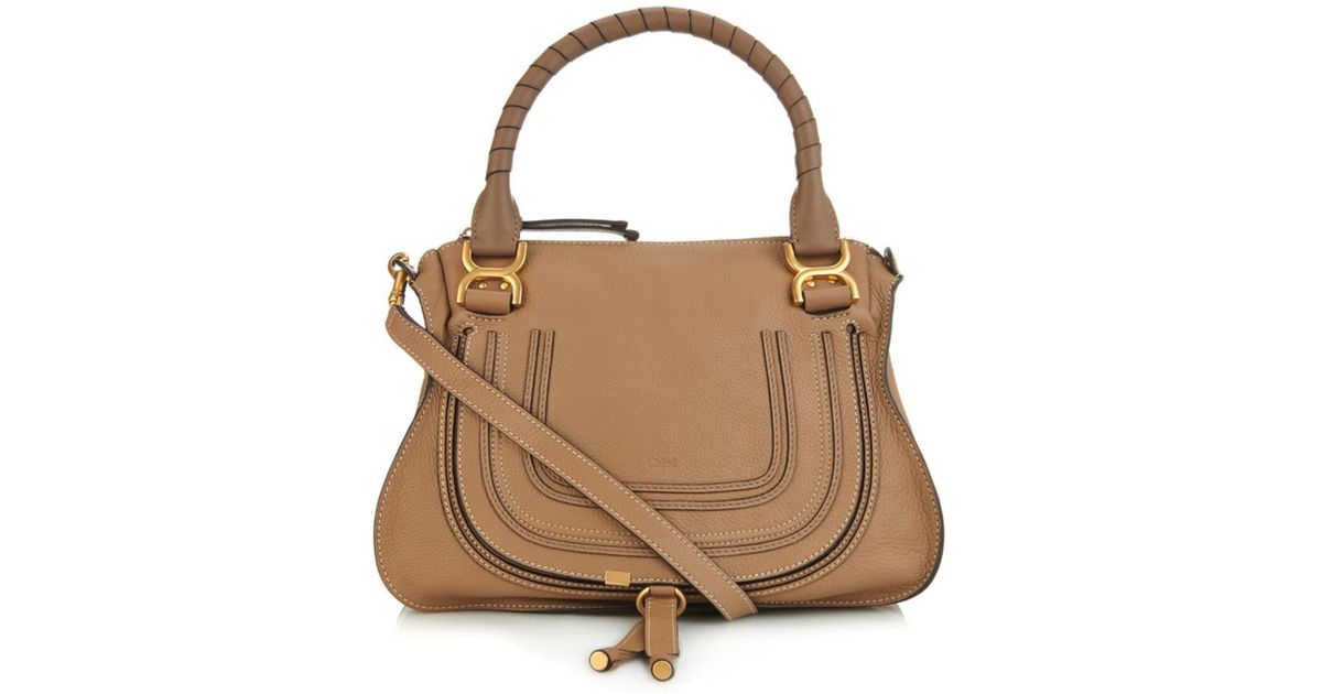 Chlo Marcie Medium Tote in Brown (MID TAN) | Lyst  