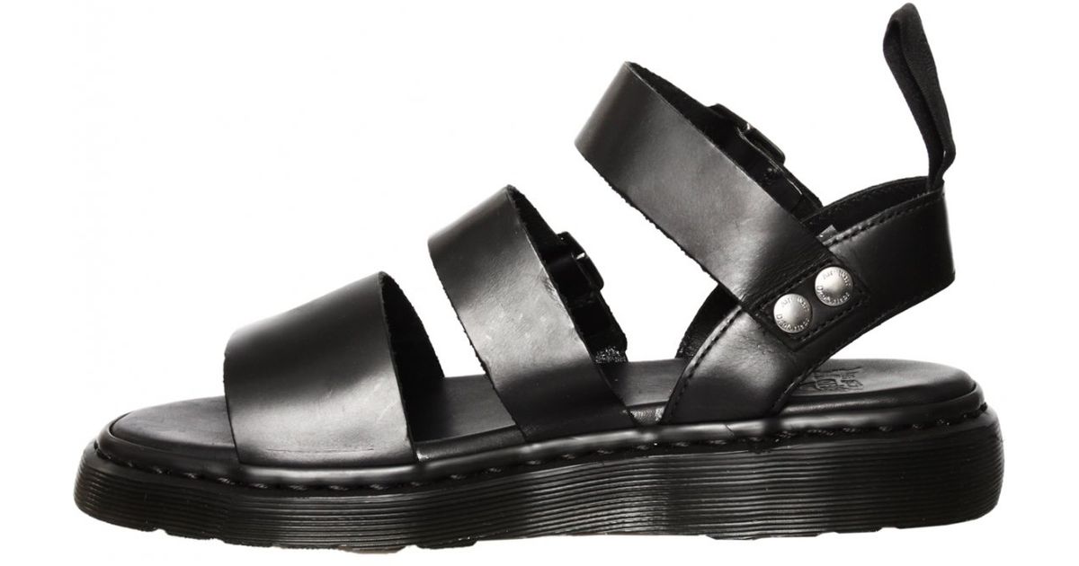 Dr martens Unisex Gryphon Strap  Sandals  Black in Black 