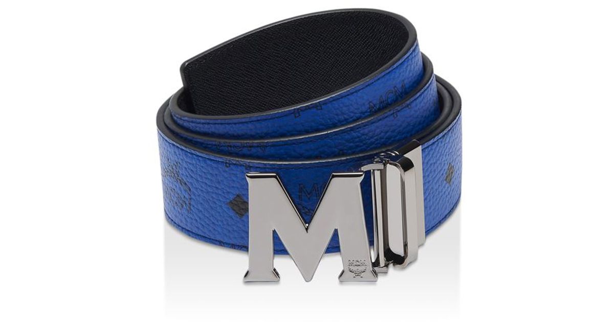 Mcm Claus Reversible Belt in Blue for Men | Lyst
