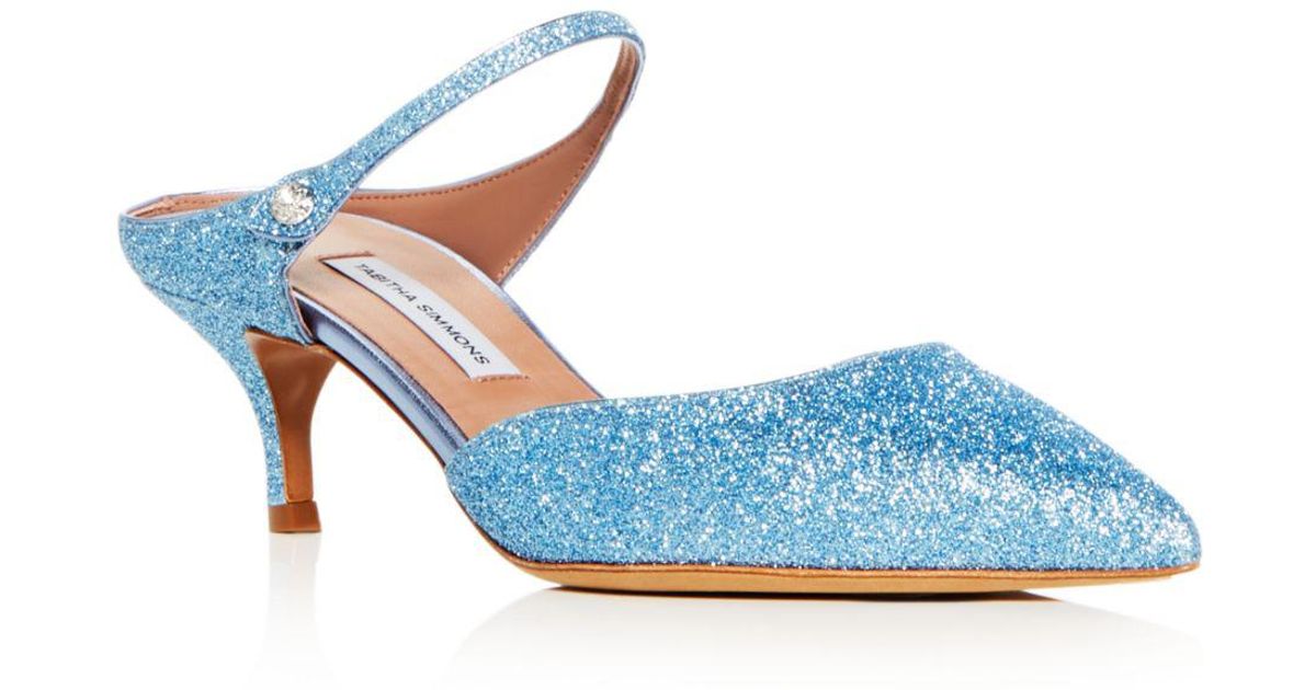 pale blue pointed heels