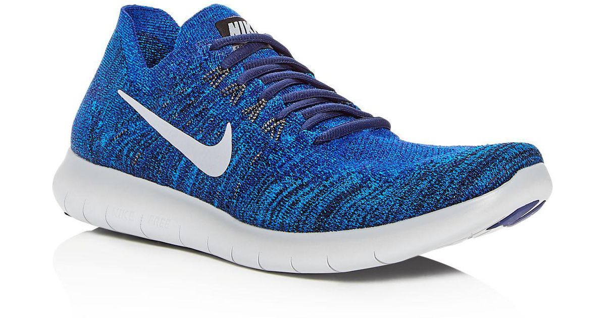 Nike - Blue Men's Free Rn Flyknit 2017 Lace Up Sneakers for Men - Lyst Nike - Blue Men's Free Rn Flyknit 2017 Lace Up Sneakers for Men - Lyst