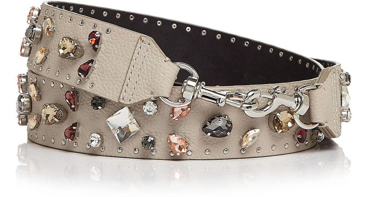 Rebecca Minkoff Leather Jewel Guitar Handbag Strap in Metallic - Lyst