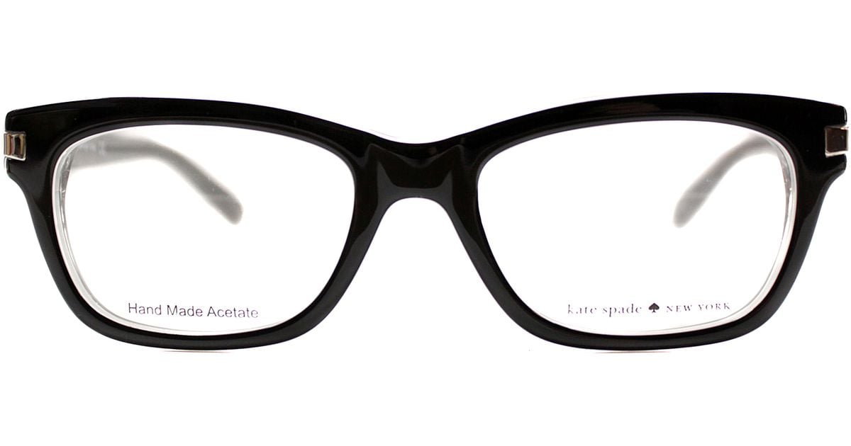 Kate spade Cat-eye Plastic Eyeglasses in Silver (black) Lyst