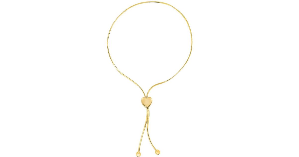 Lyst Jewelryaffairs Lariat Type With Heart Clasp Bolo Friendship Lyst Jewelryaffairs Lariat Type With Heart Clasp Bolo Friendship Bracelet In 14k Yellow Gold 9 25