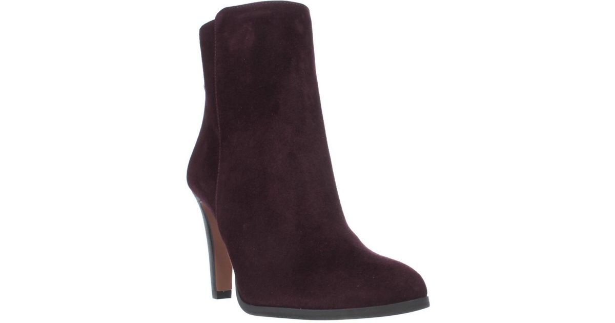 Lyst Coach Jemma Sleek Pull On Dress Ankle Boots Warm Oxblood In Red