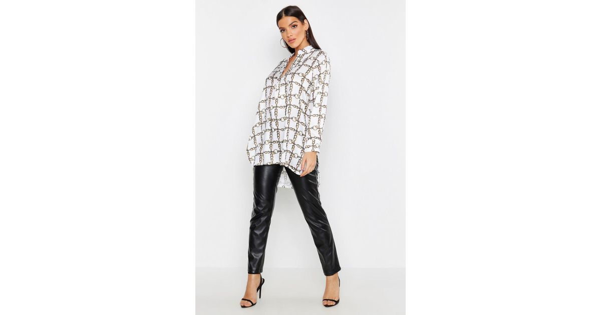 satin chain shirt