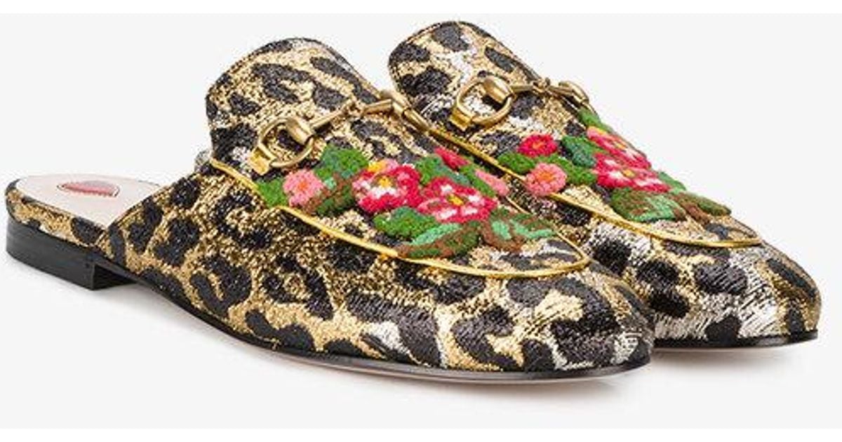 gucci leopard print mules