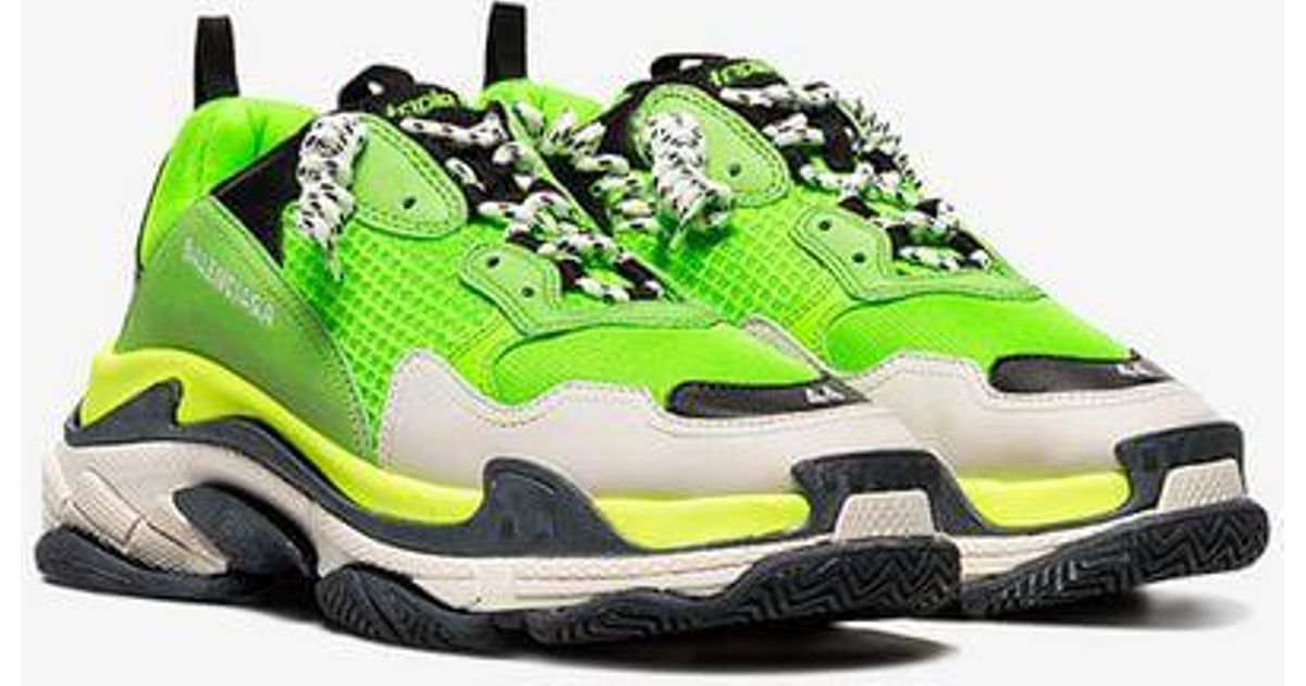 green balenciaga triple s