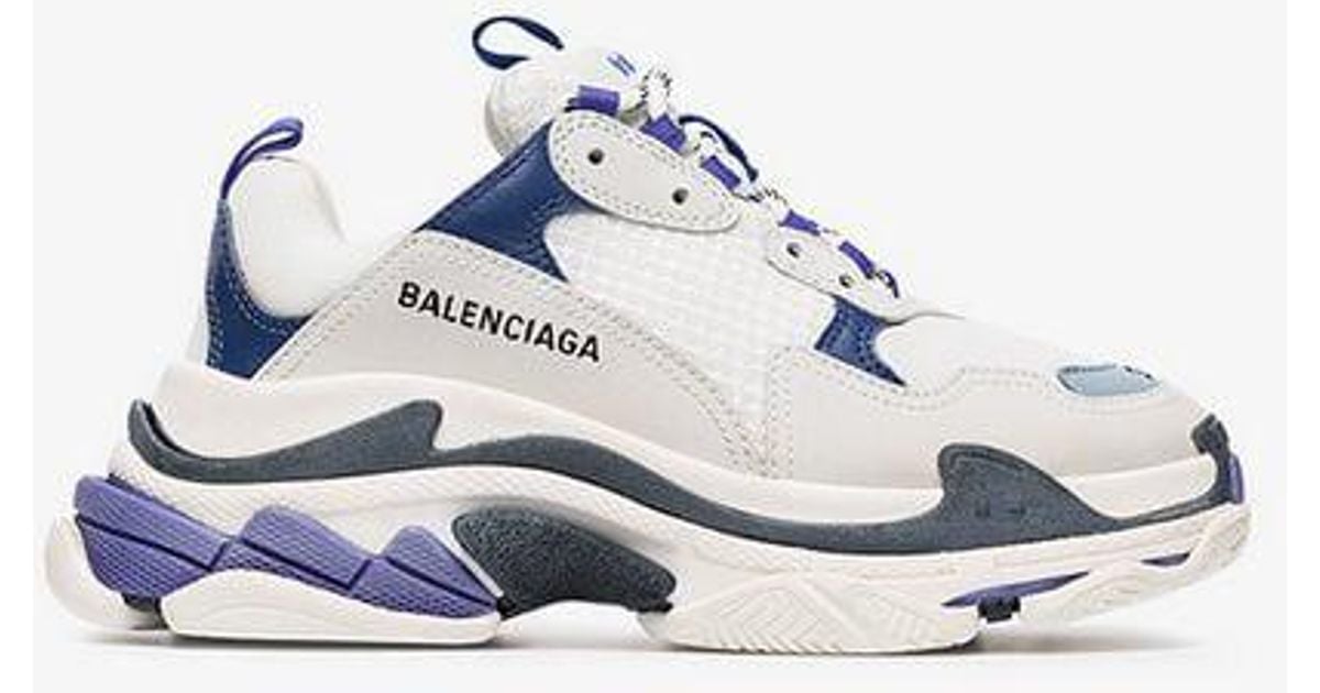 balenciaga shoes white and blue