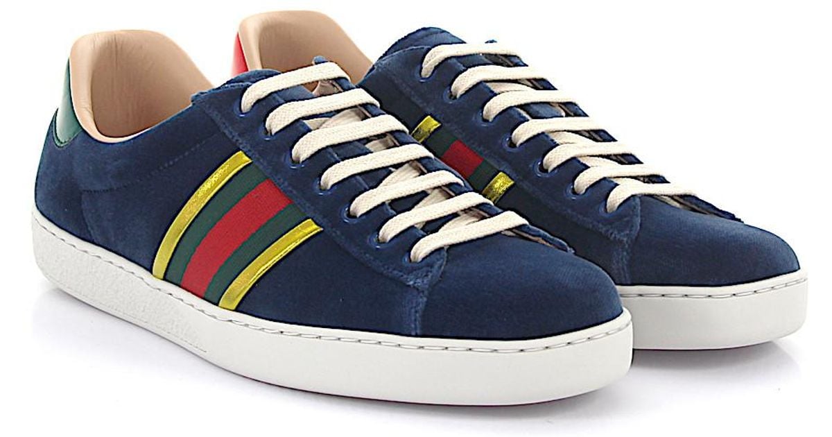 gucci sneakers white and blue