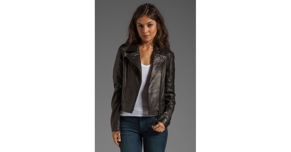 Lyst Paige Sacha Leather Jacket In Black