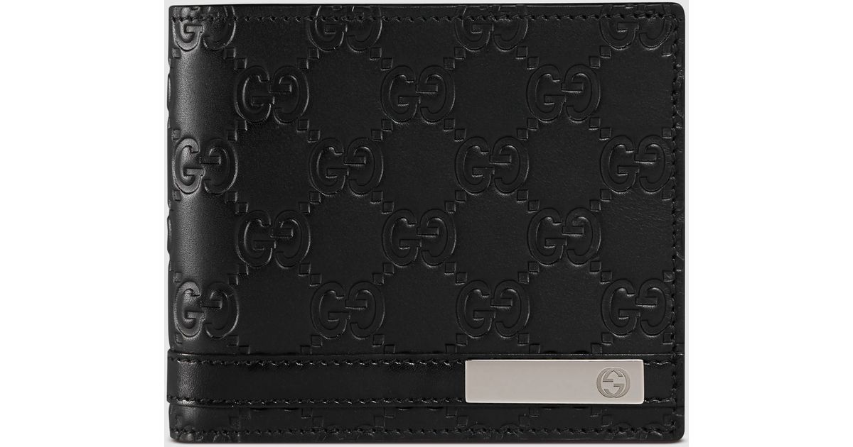 Gucci Signature Wallet With Id Window in Black for Men | Lyst