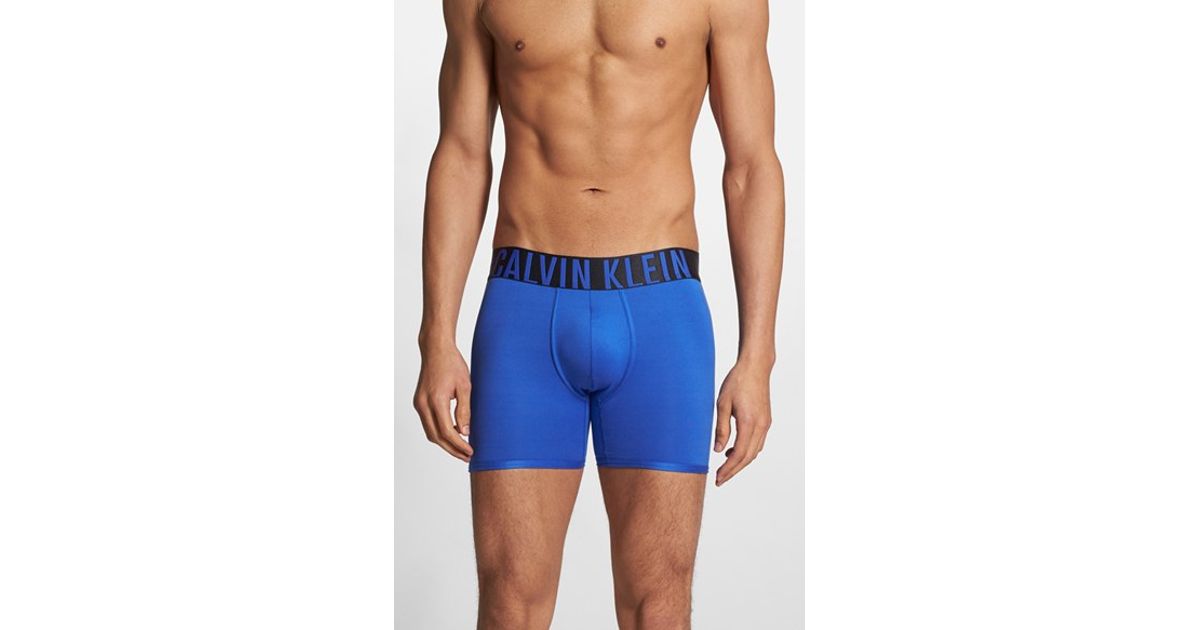 Calvin klein 'intense Power' Microfiber Boxer Briefs in Blue for Men Lyst