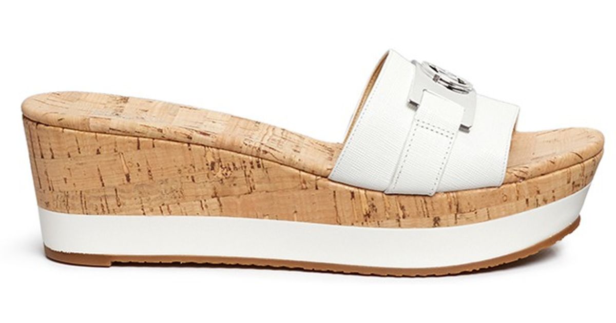 michael kors cork wedges
