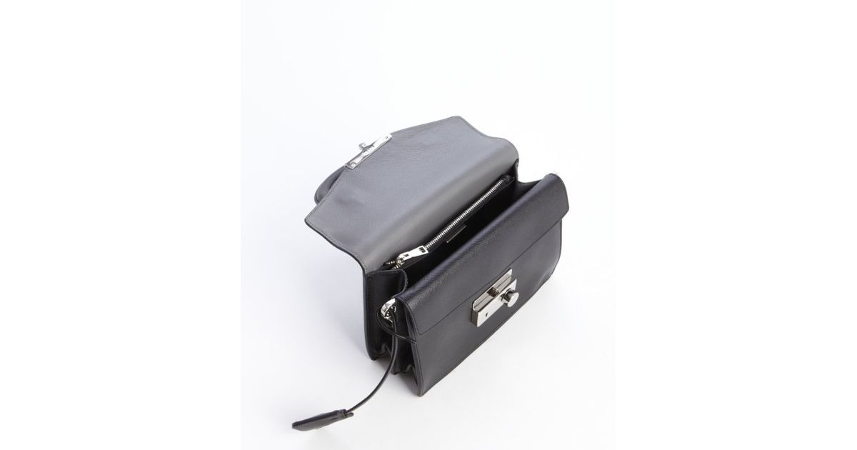 prada handbag replicas - Prada Black Saffiano Leather Mini Shoulder Bag in Black | Lyst