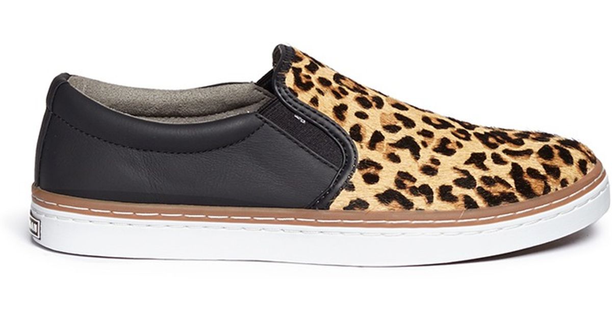 leopard print slip ons