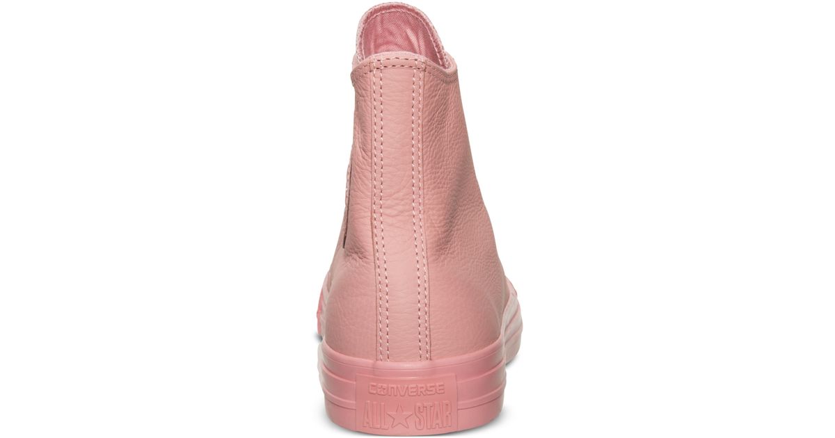 pastel pink leather converse