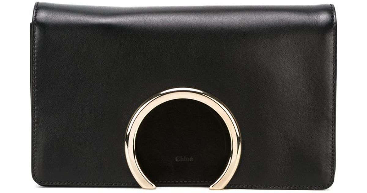 Lyst Chloé Faye Clutch In Black