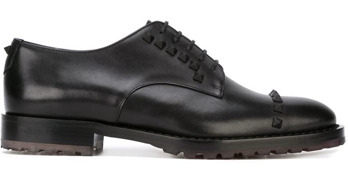 valentino garavani roman stud derby shoes
