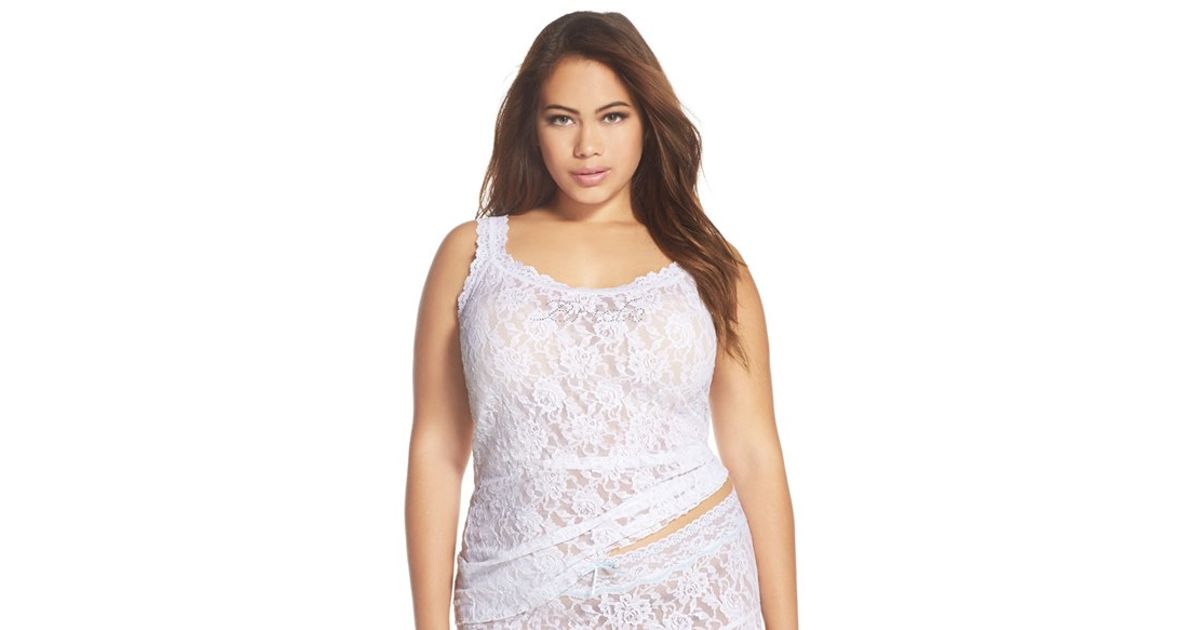 Hanky panky Bride Crystal-Embellished Lace Top in White | Lyst