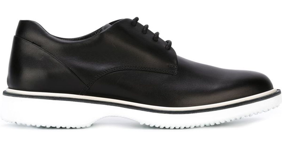 Hogan Thick Sole Derby Shoes in Black for Men Lyst