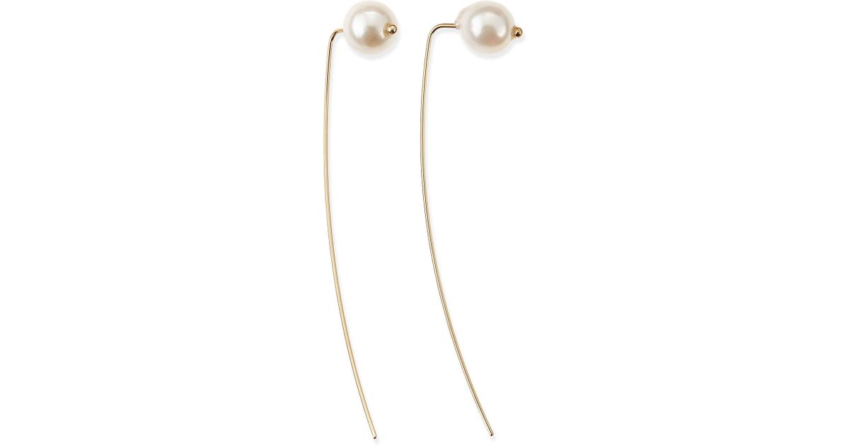 Mizuki 14K Gold Akoya Pearl Earrings in Gold | Lyst