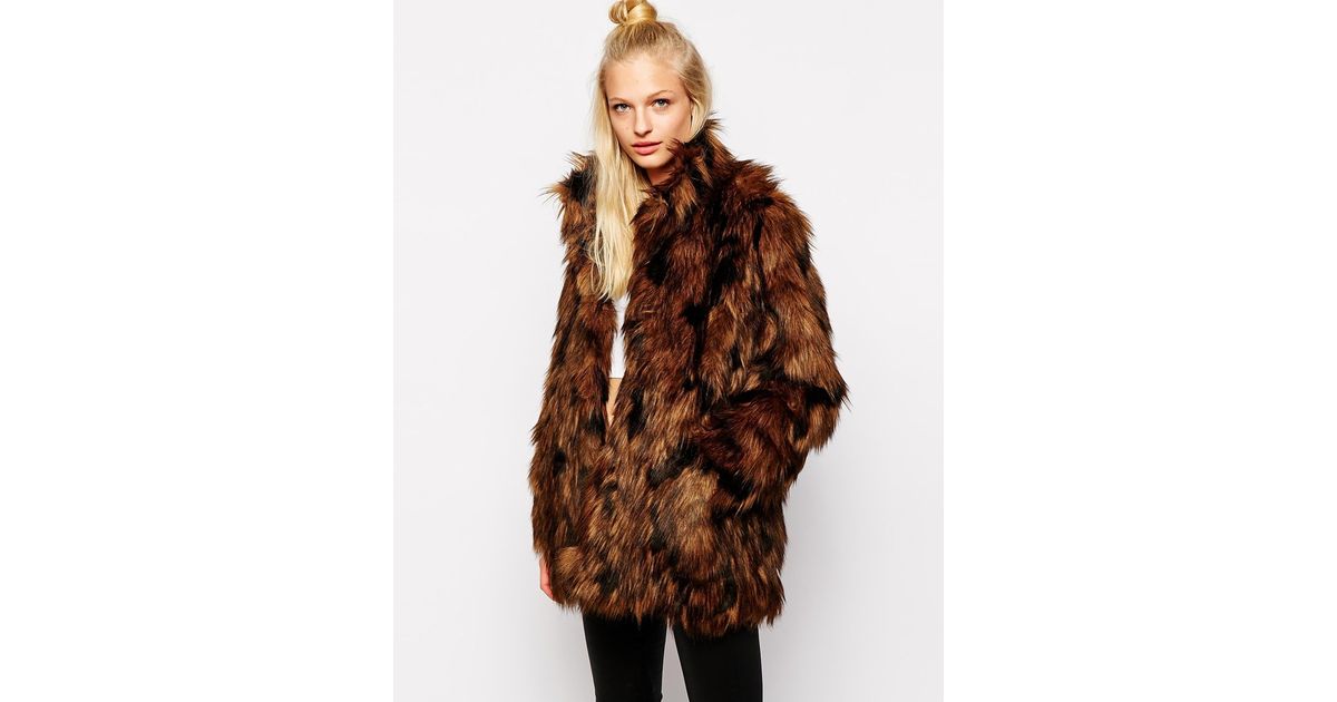 Black Hooded Fur Coat Tradingbasis Monki Oversized Maxi Padded Jacket With Faux Fur Collar White