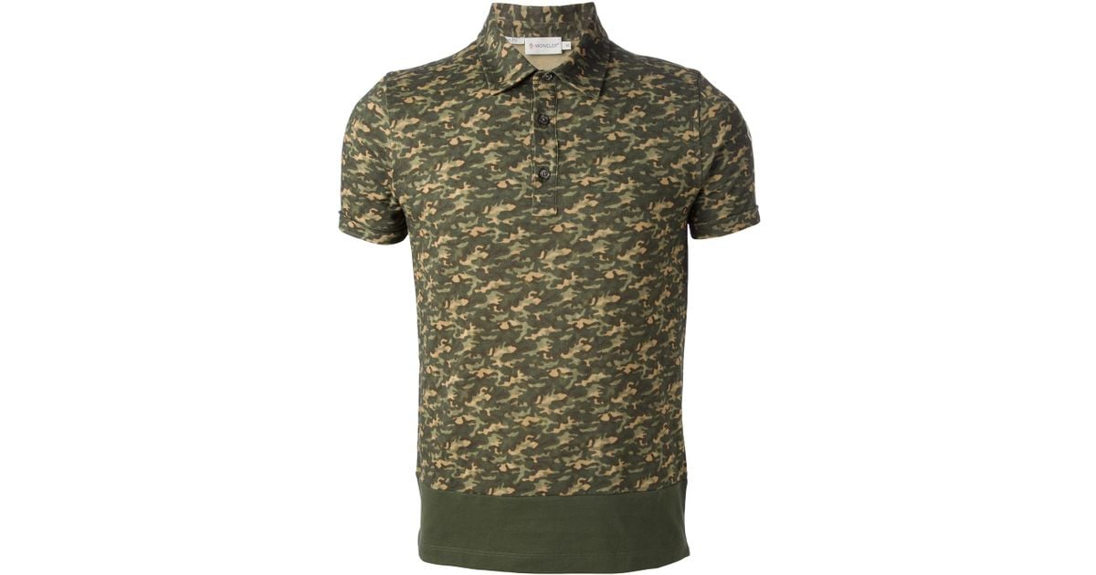 camo moncler polo