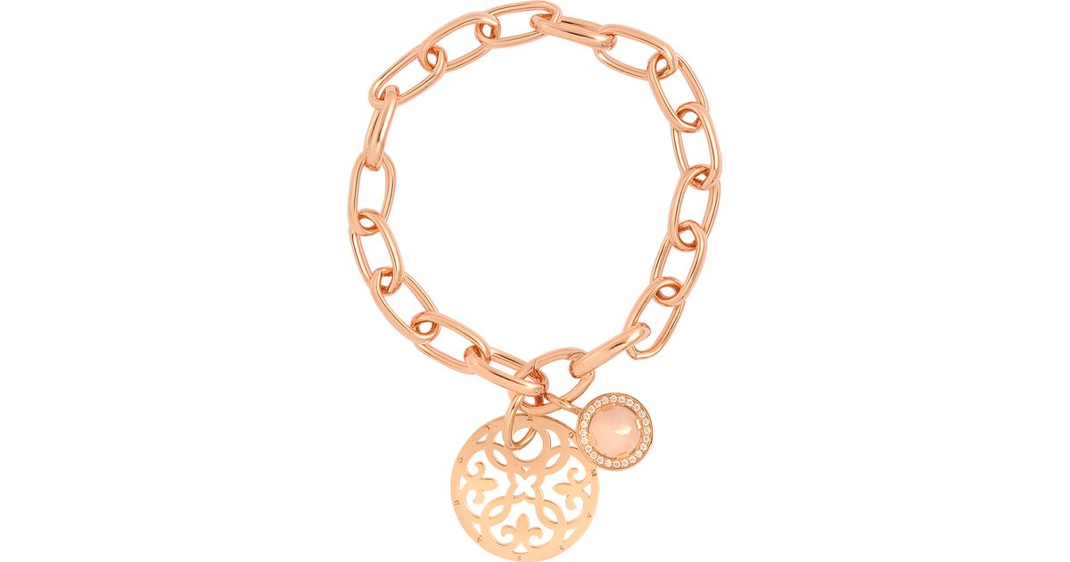 Lyst Thomas Sabo Rose Gold Charm Bracelet In Pink