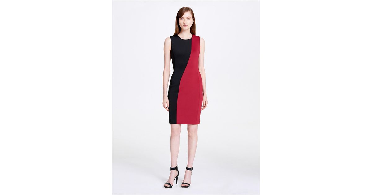 Colorblock Scuba Dress