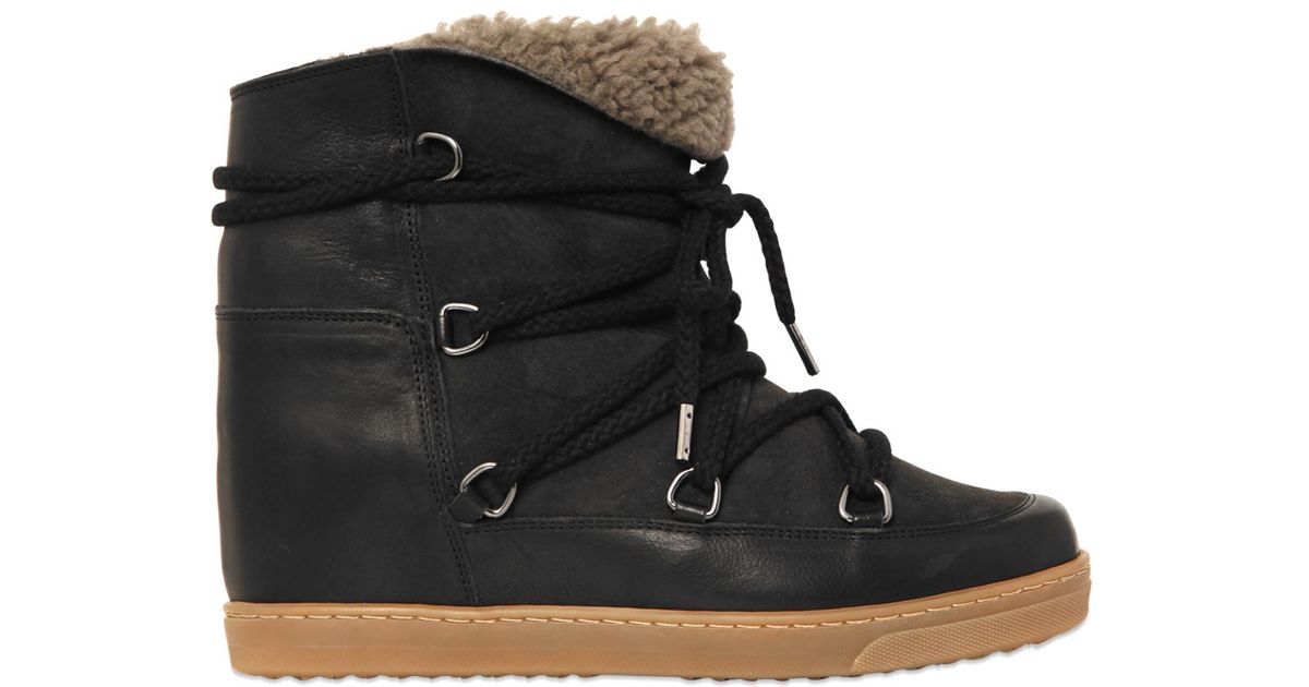 isabel marant nowles shearling boots