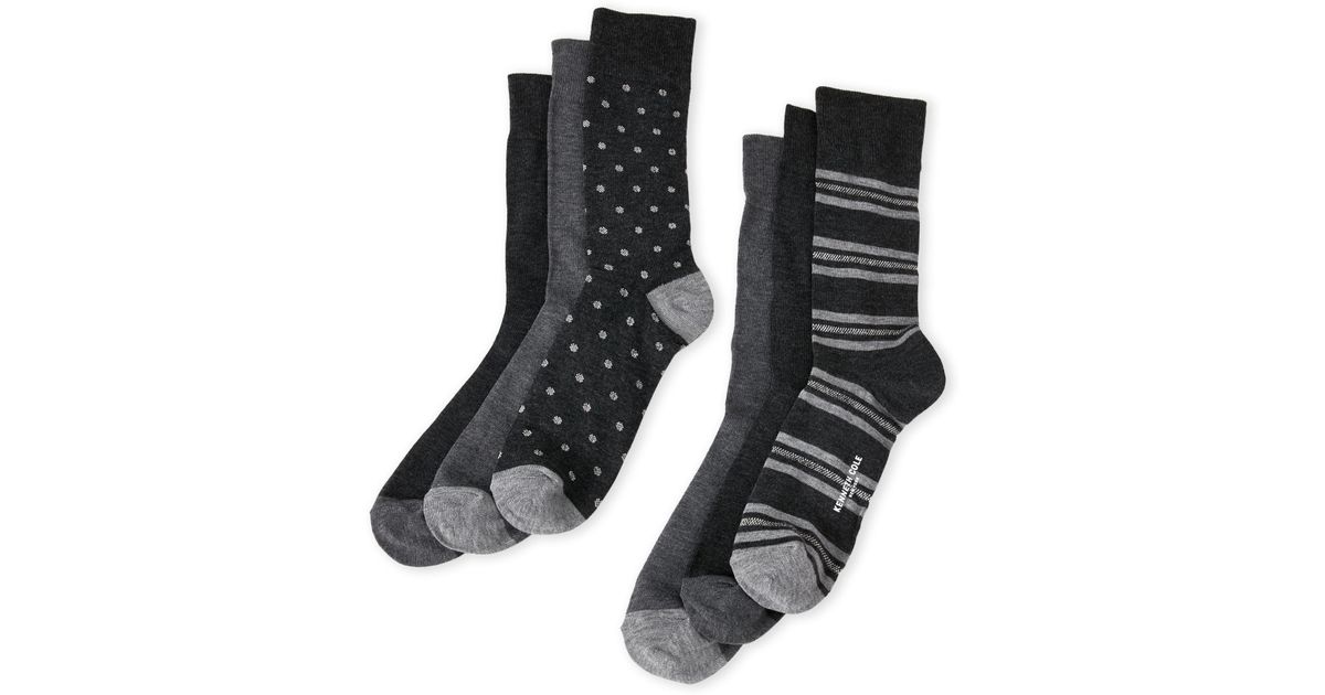 cole 6Pack Printed Crew Socks in Green for Men Lyst