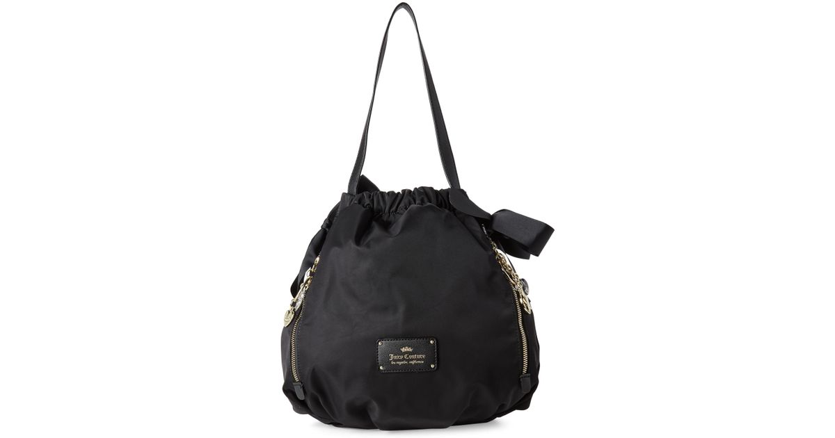 Juicy Couture Black Charmed Life Drawstring Shoulder Bag